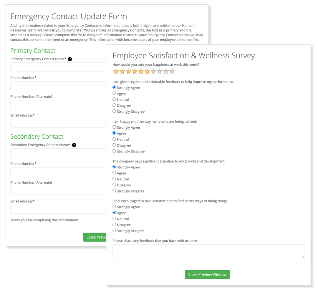 Custom Forms Example