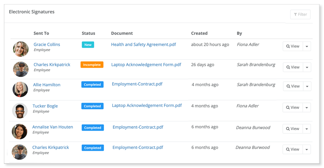 eSignature Requests