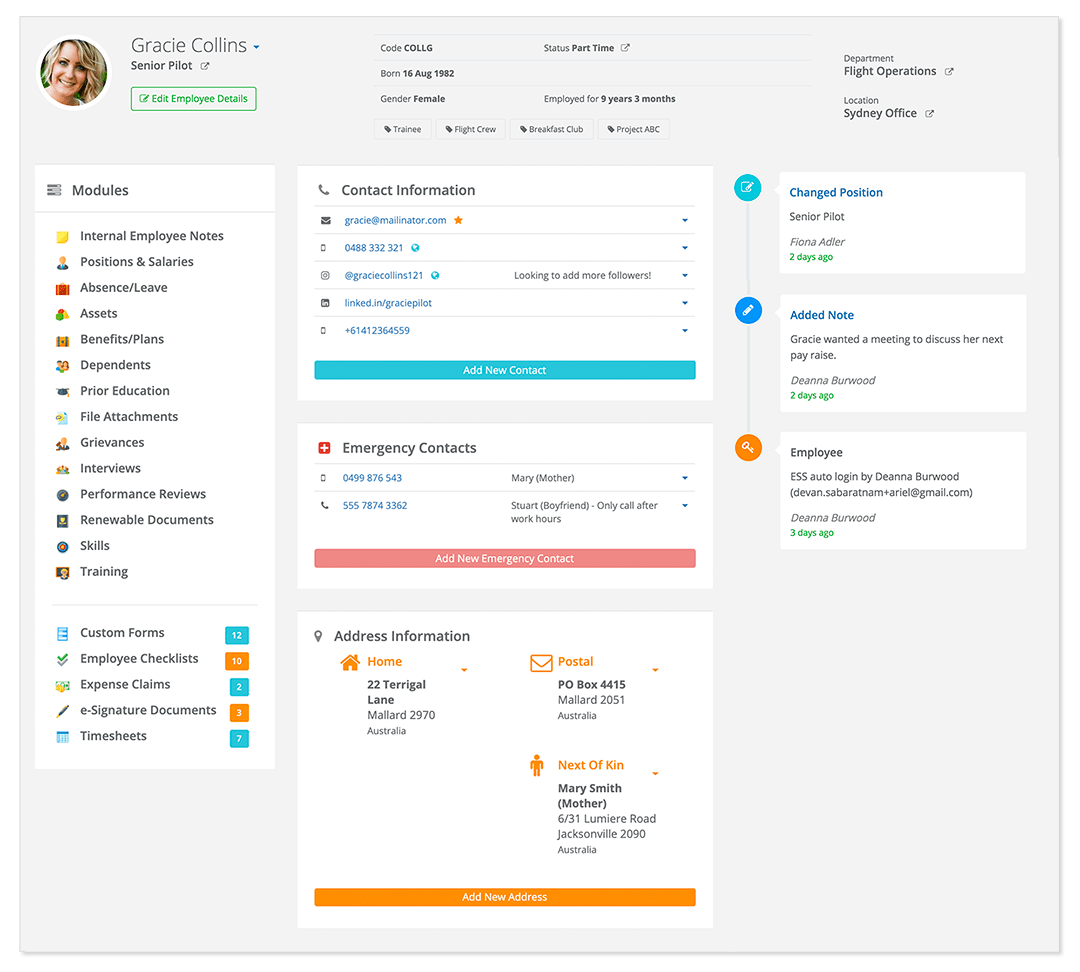 Core Employee Records